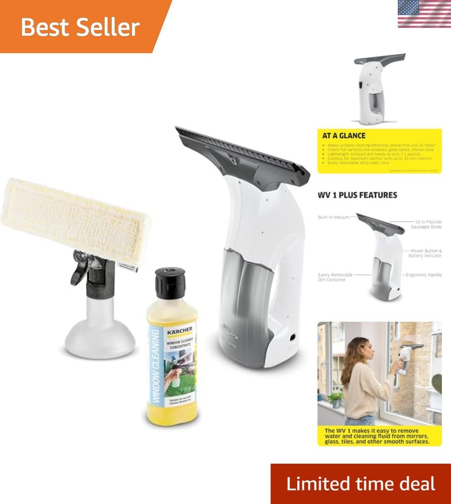 Ultimate 10-Inch Electric Squeegee - Rechargeable and Efficient Cleaning System