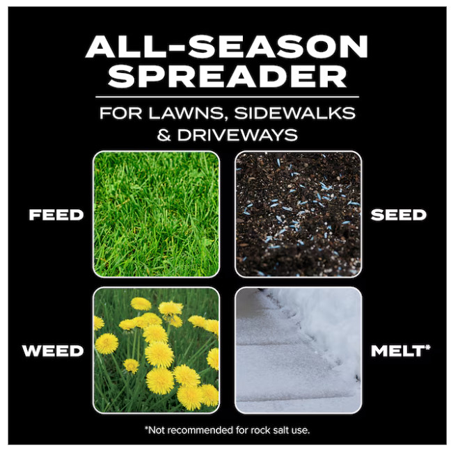 Scotts Turf Builder EdgeGuard Mini Broadcast Spreader 15-lb Capacity Compatible