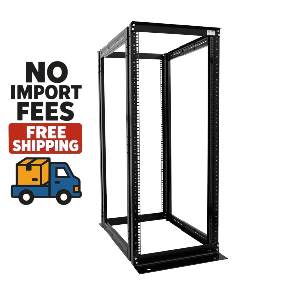 New 27U 4 Post Server Rack Open Frame Data Network Enclosure19" Adjustable Depth