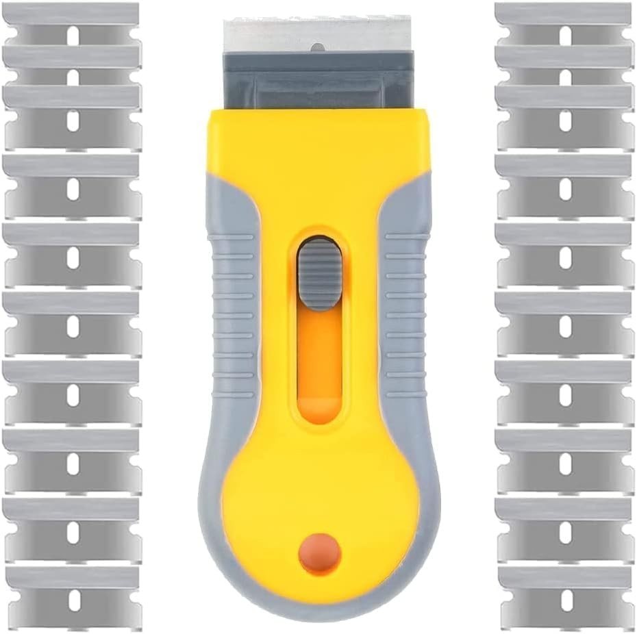 Razor Blade Scrape with 20pcs Extra Blades, Scraper Tool, Razor Blade Retractabl