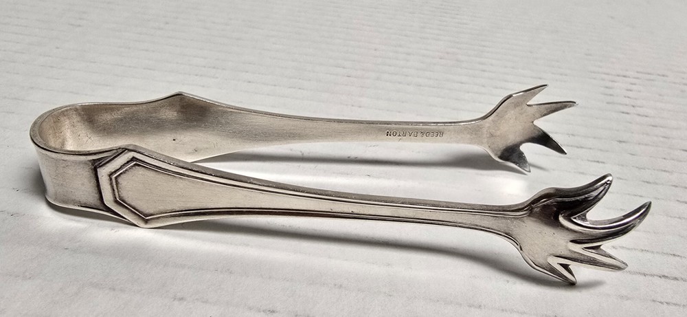 19th C. REED & BARTON SILVERPLATE SUGAR TONGS
