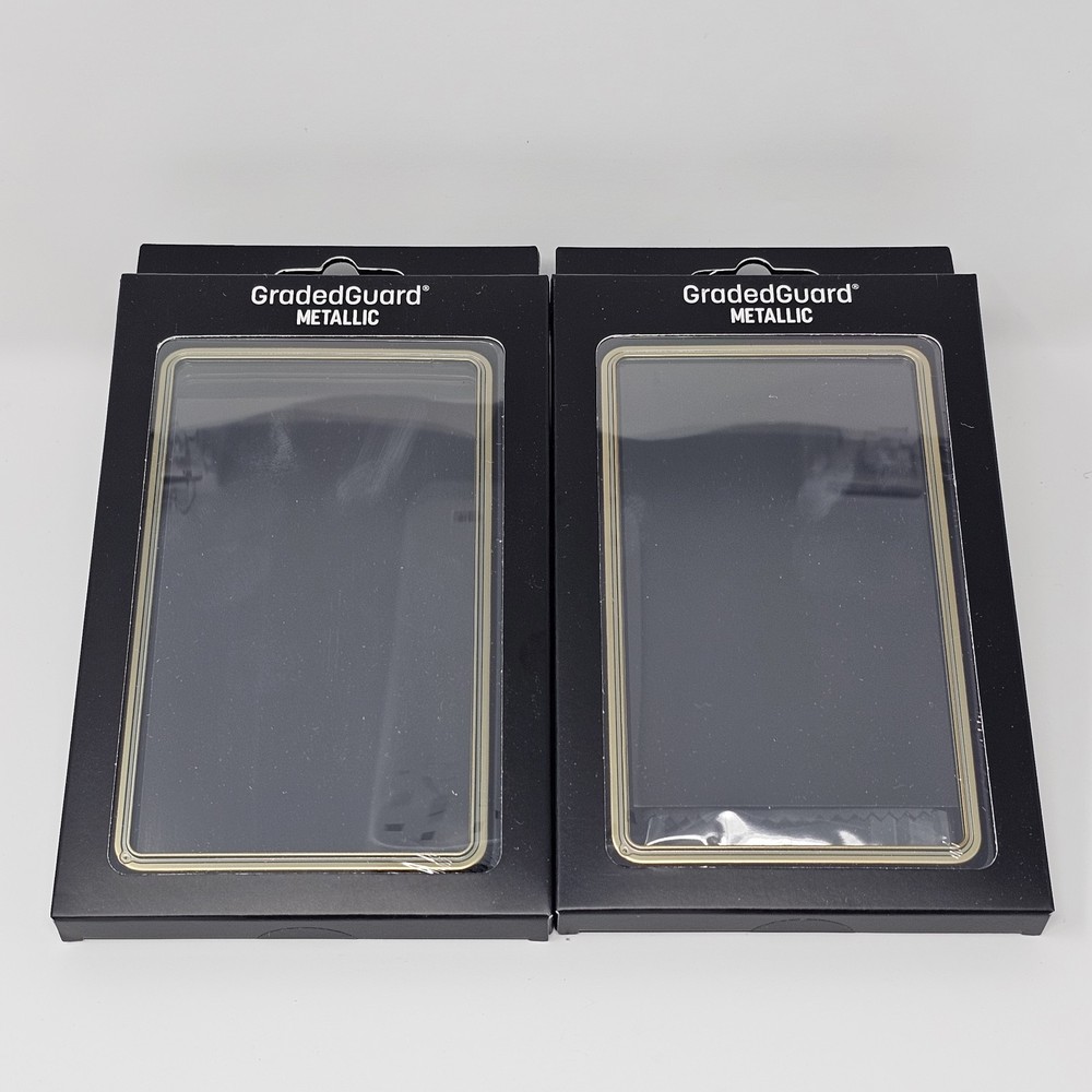 (2) Gold Metallic GradedGuard CGC Graded Card Case Guard Protector Stackable