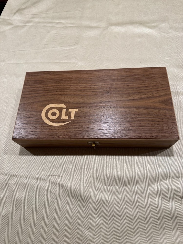 Hand Crafted light Colt Solid wood Storage boxes, gun case, display box. Walnut