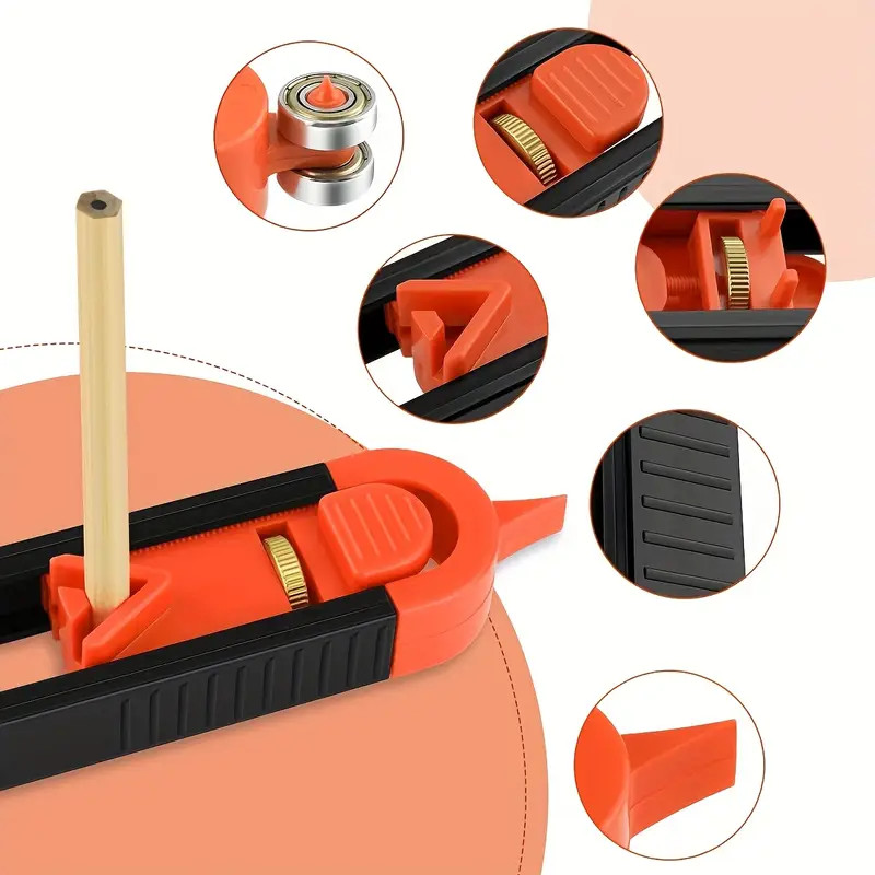 1Pcs Profile Scribing Ruler Contour Gauge Locking Precision Template Copy Tool