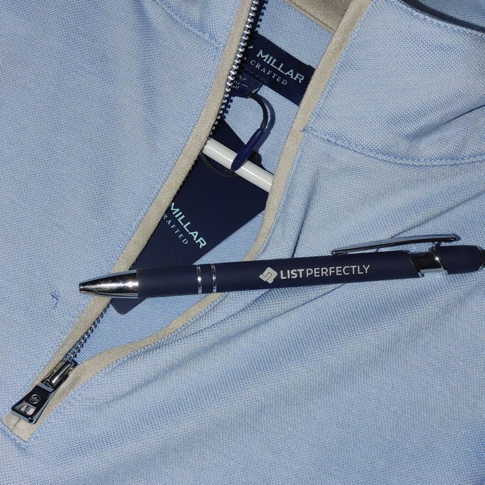 Peter Millar Crown Crafted Quarter Zip Pullover Blutz Blue Medium Peru Flaw