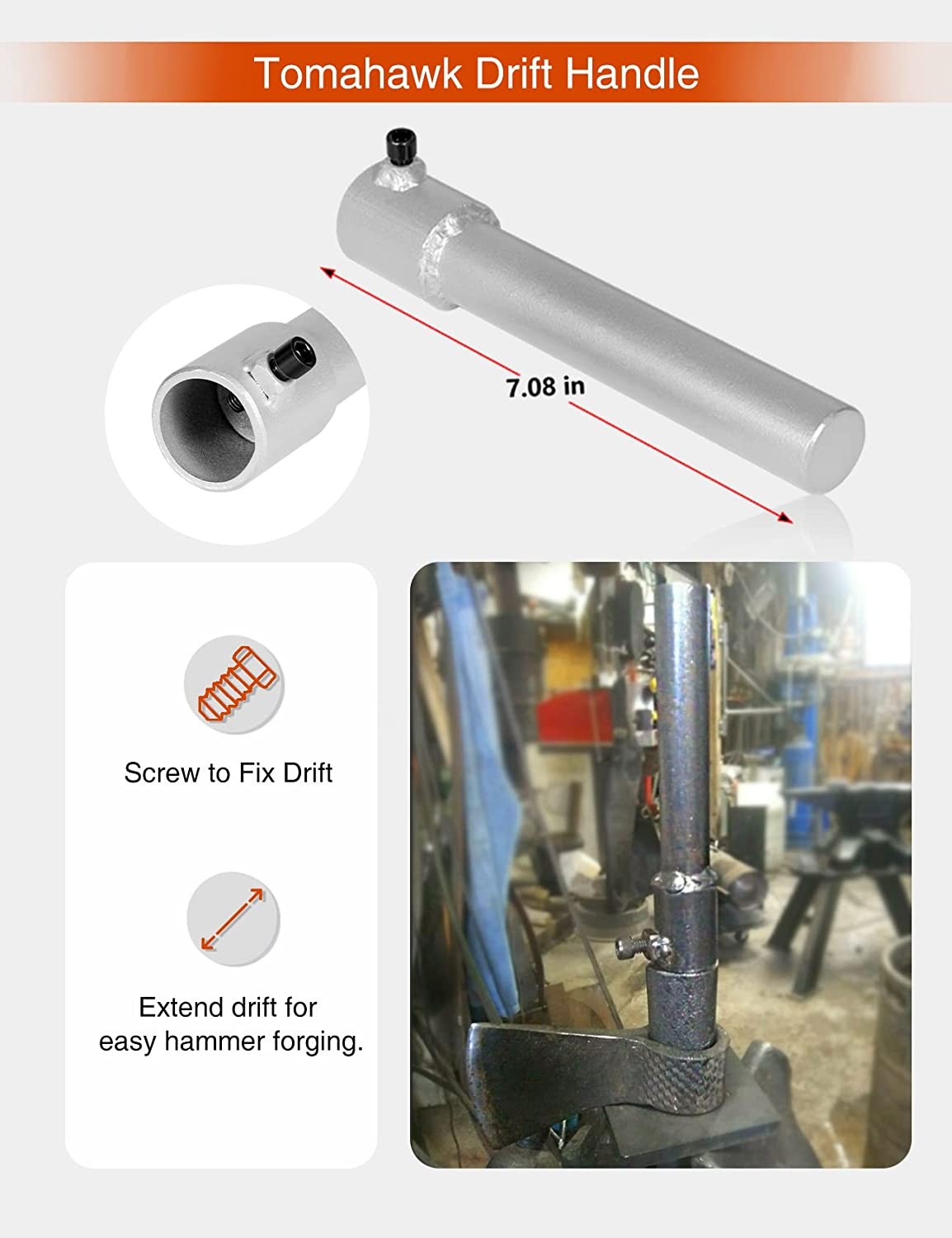 Blacksmith Forged Axe Eye Drift Set Mandrel Blacksmith Tomahawk/Hammer Drifting