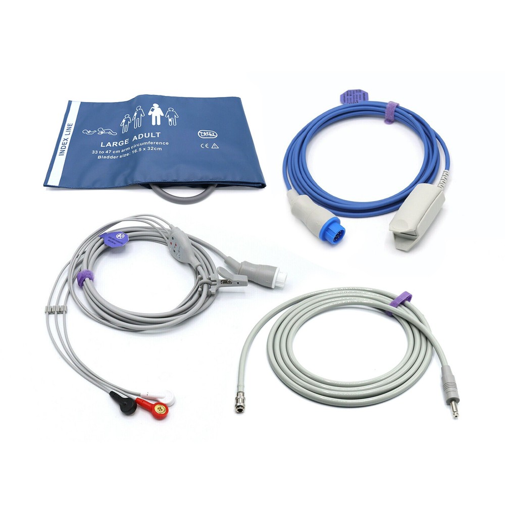 Philips Accessories Kit Bundle - Cuff, Hose, SpO2, ECG - Same Day Shipping - USA