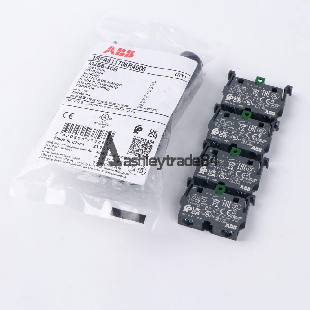 1Pcs NEW ABB Control Joystick Switch MJS6-40B with 4 MCB-10 Contacts Reset Type