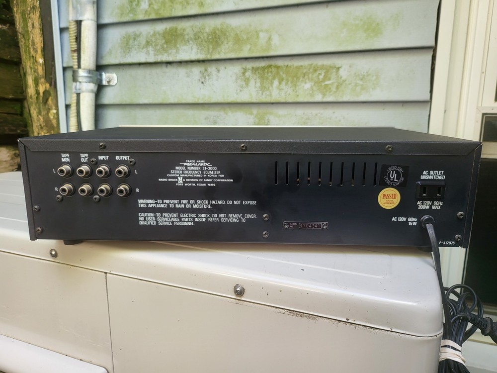 Vintage Realistic 31-2000A Stereo Frequency Equalizer EQ Tested 😄😍😎