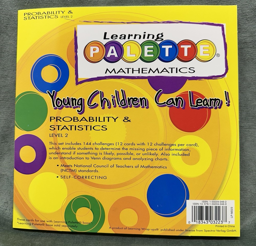 Learning Palette Math Probability & Statistics Level 2 Home School Learning