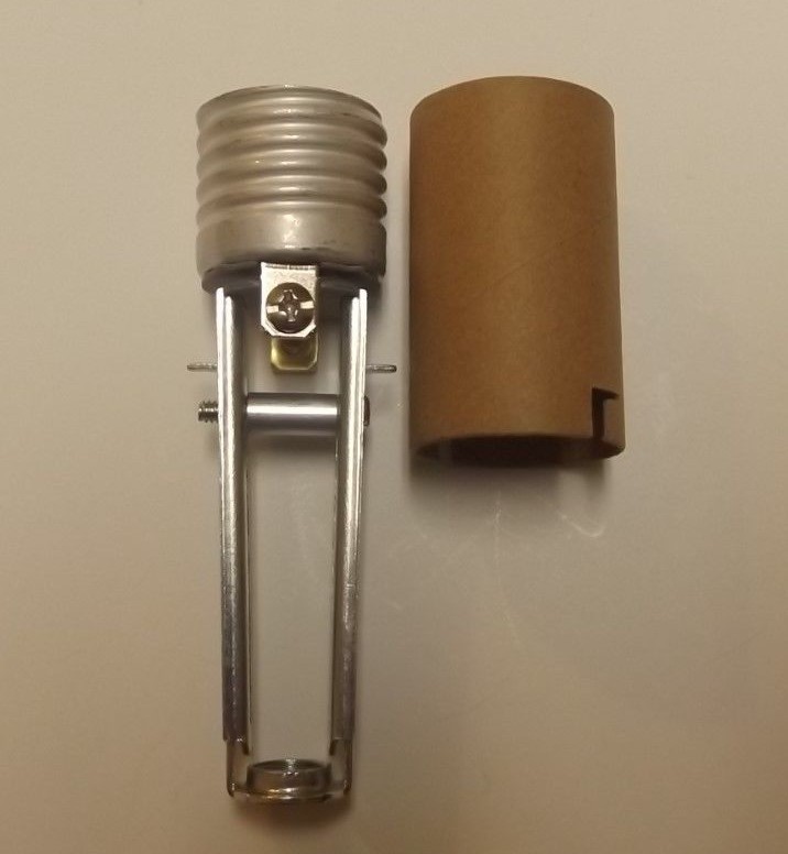 4" TO 5 3/4" Medium Base, Adjustable Keyless Candle Socket  Base Tap 1/8F 30117J