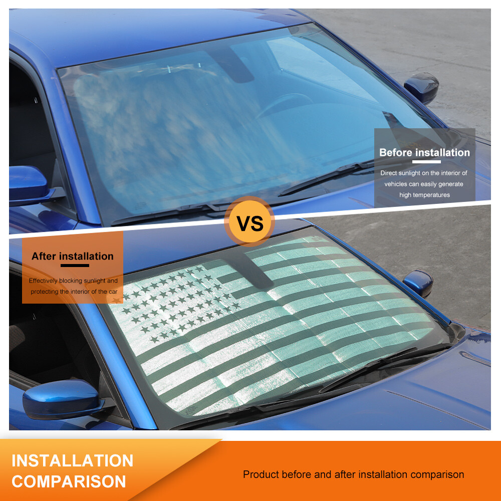 Foldable Windshield Sunshade UV Ray Reflector Visor Protector for Dodge Charger