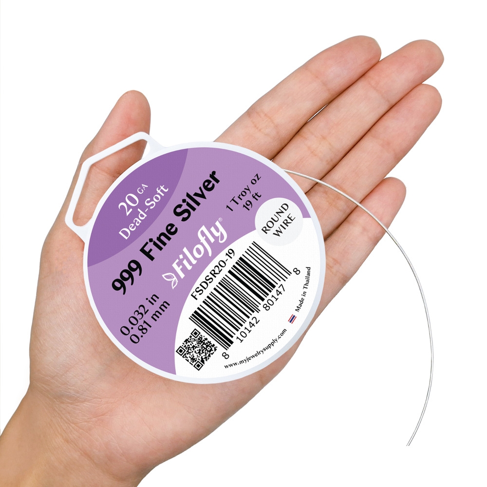 Filofly, 999 Fine Silver Wire, Dead Soft, Round