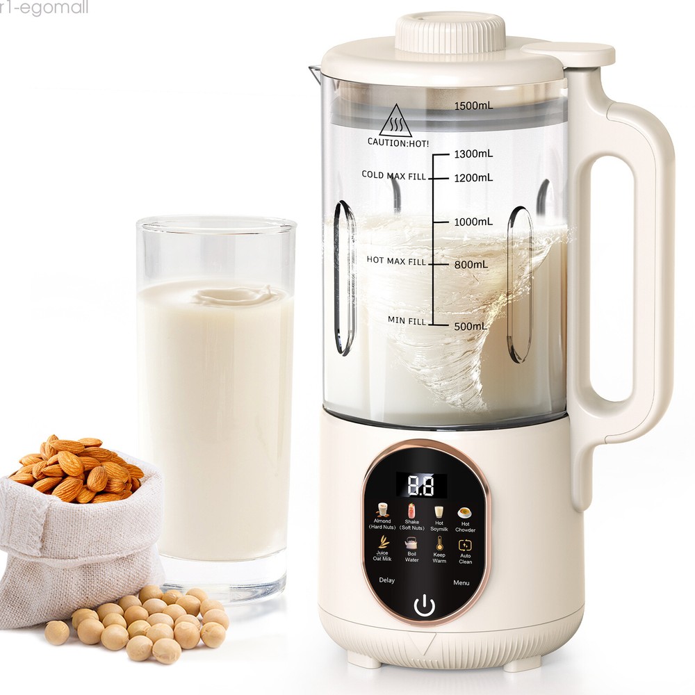 50oz Nut Milk Maker Machine, 10 in1 Automatic Plant Based Milk Maker,Delay Start