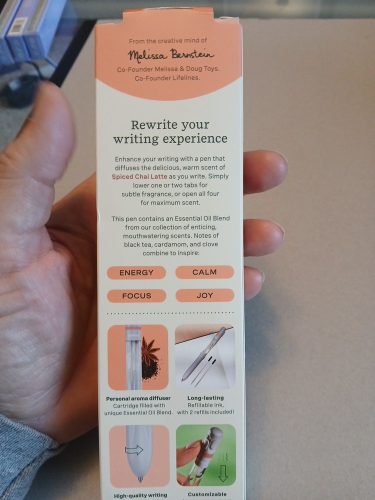 Lifelines Pen Diffuser with Essential Oil Blend - Cinnamon Roll 2 ink refills