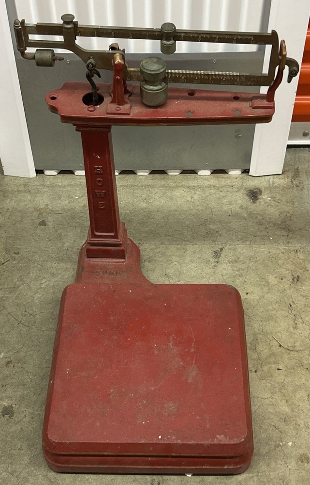 Antique Howe 5058 Platform Scale Cast Iron Vintage