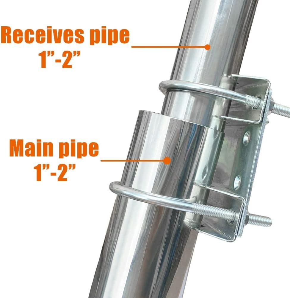 U-Bracket for Starlink Dish Pipe Adapter Mount Vertical Installation, Univers...