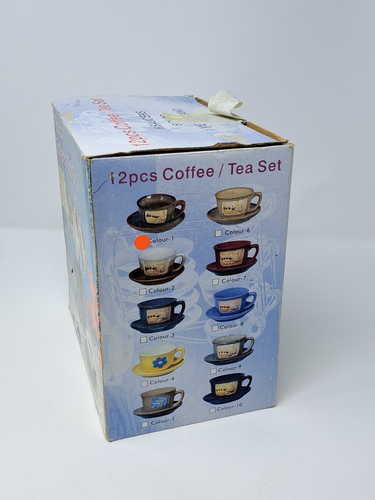 12 Piece Miniature Coffee - Tea Set with Caddy