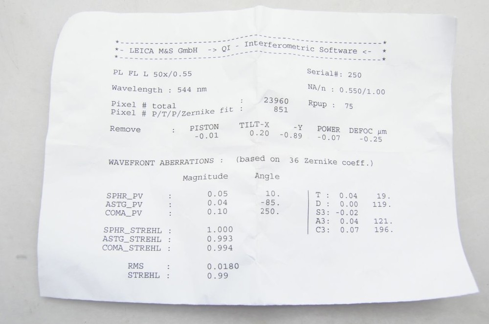 Leica PL FL L 50x/0.55 Microscope Objective Lens