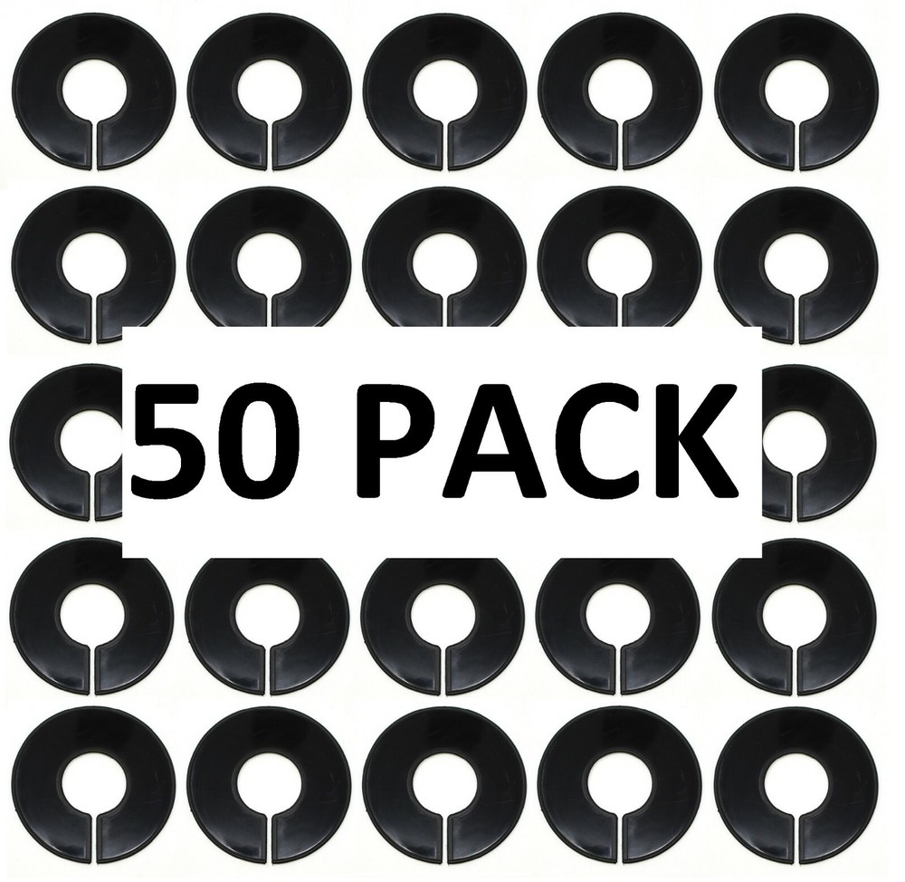 Black Round Plastic Blank Rack Size Dividers - Multi-Pack