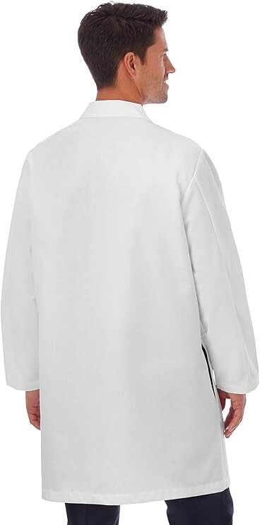 Men's Large Meta Fundamentals 15112 Mens 38" Lab Coat White