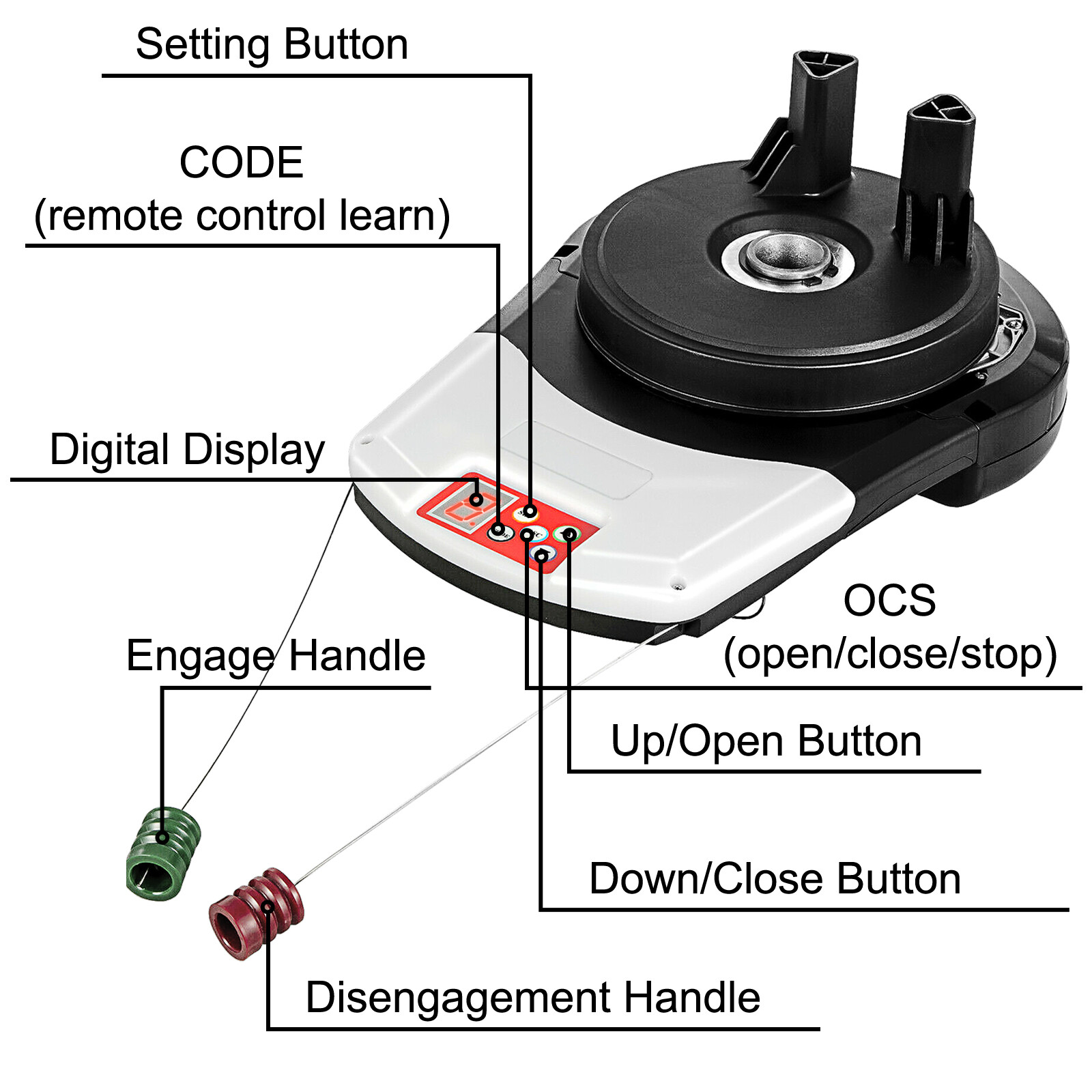 VEVOR Automatic Garage Roller Door Opener 100W Motor 800N Lift Force 2 Remotes