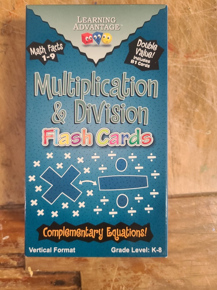 Various Multiplication/Division Flash Cards & Division Bingo - 6 Boxes
