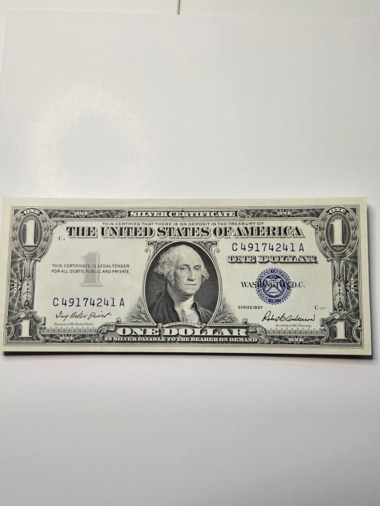 ✯1957 $1 Silver Certificate UNC Lot Sequential CU Consecutive Blue Seal ✯
