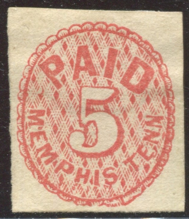 Confederate States 56X2  Memphis Tenn Provisional Mint Stamp BX6951