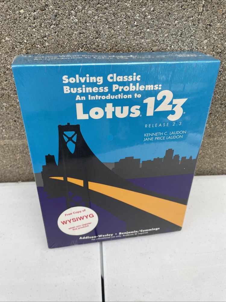LOTUS 123 1-2-3 Release 2.3 Upgrade 5.25" Floppy Computer Program Vintage