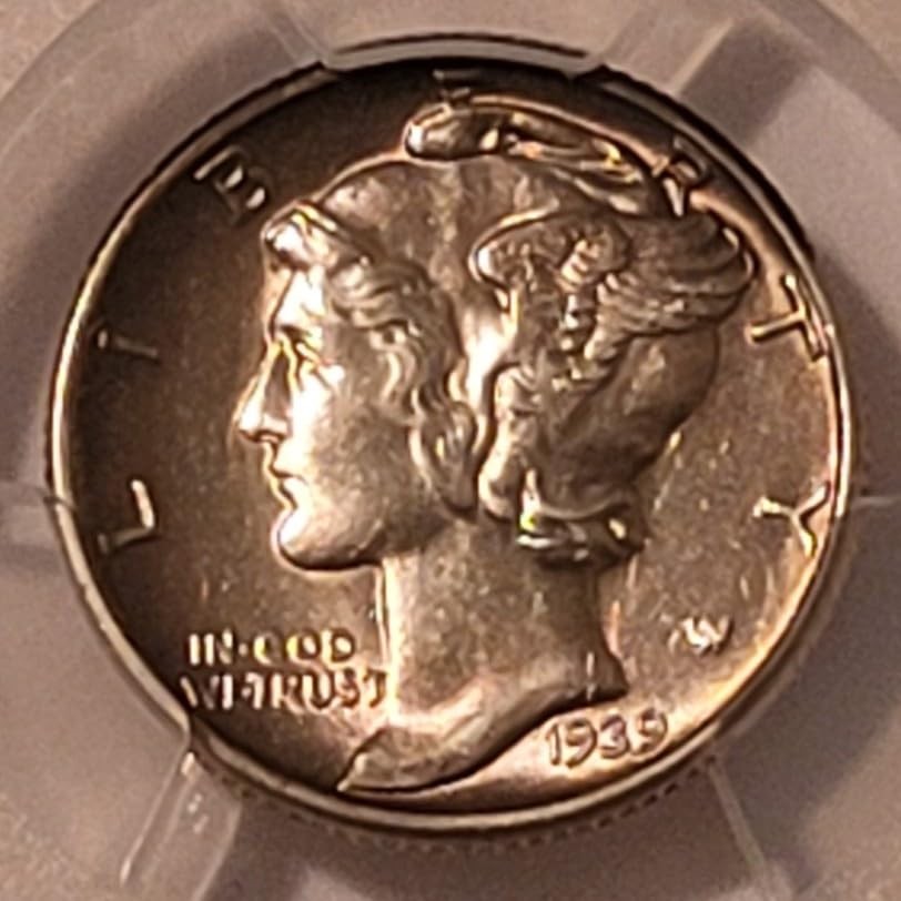 1939 Mercury Dime AU58 PCGS