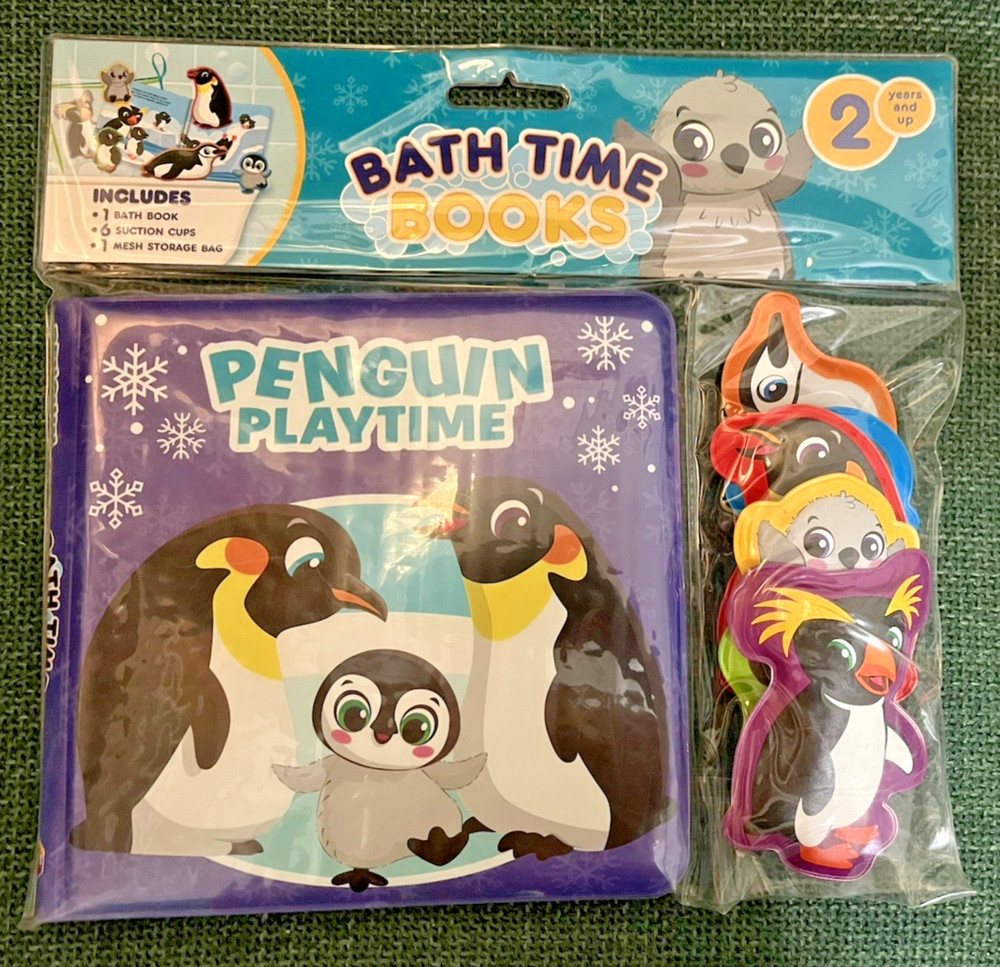 Penguin Playtime Vinyl Bath Time Books 8 pc