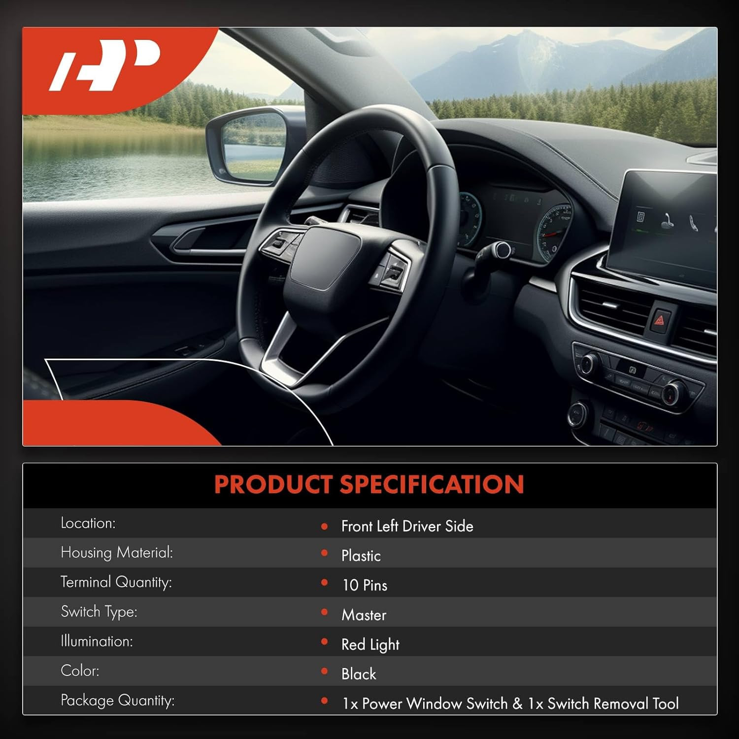 Master Power Window Switch Compatible with Volkswagen Jetta 2011-2016, Golf 2010