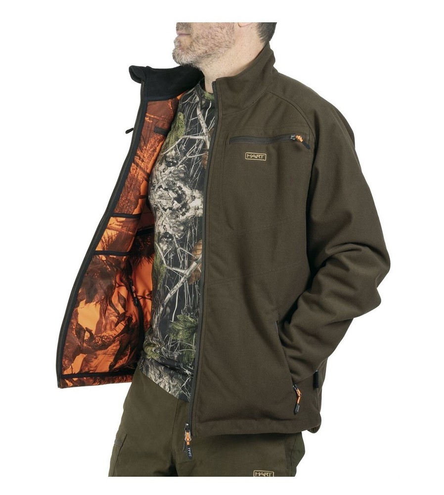 New! Hard - Softshell Jacket SOSBUN- O - Windproof - BLAZE/BROWN