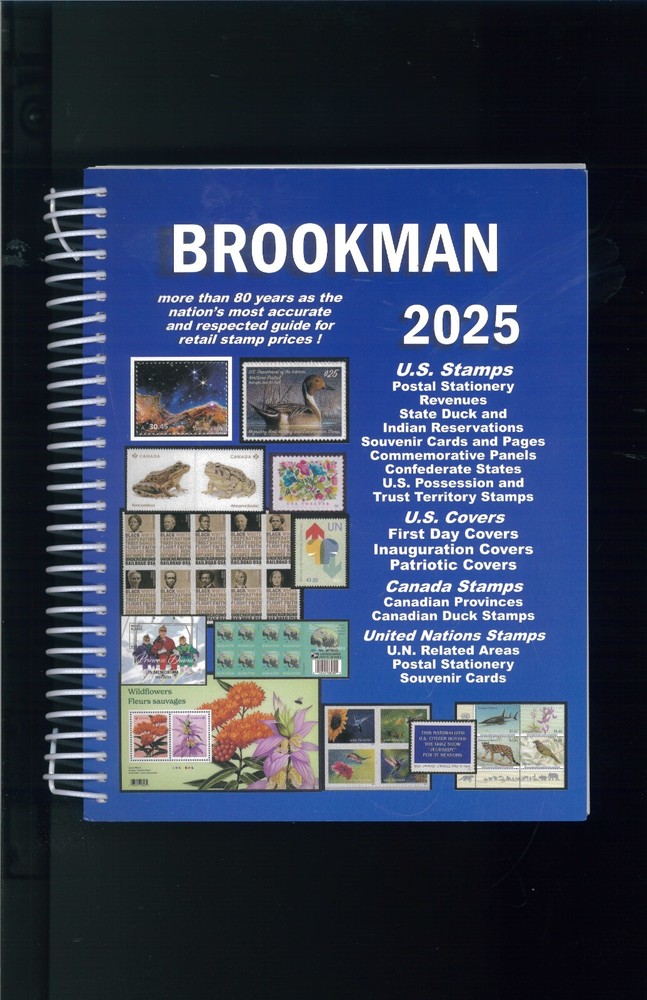 2025 Brookman Price Guide US Canada UN Postage Stamp & Cover Catalogue +Brochure