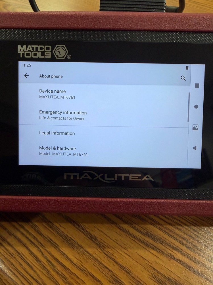 Matco Tools Maxlitea Scanner MT6761