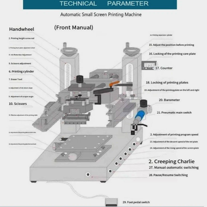 Semi-automatic Screen Printing Machine Pneumatic Flat Screen Printing Machine