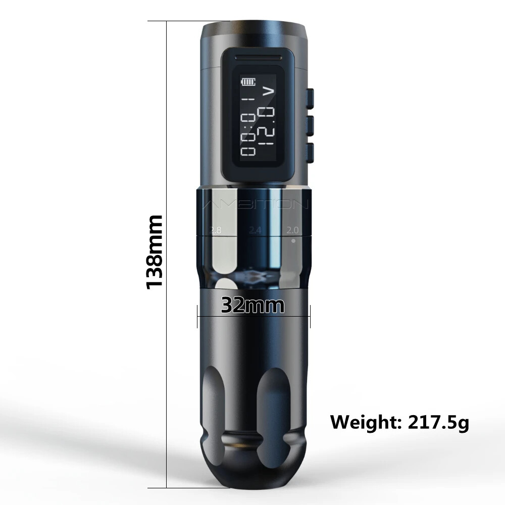 AMBITION MARS Wireless Tattoo Machine Pen Rechargeable Battery Adjustable Stroke