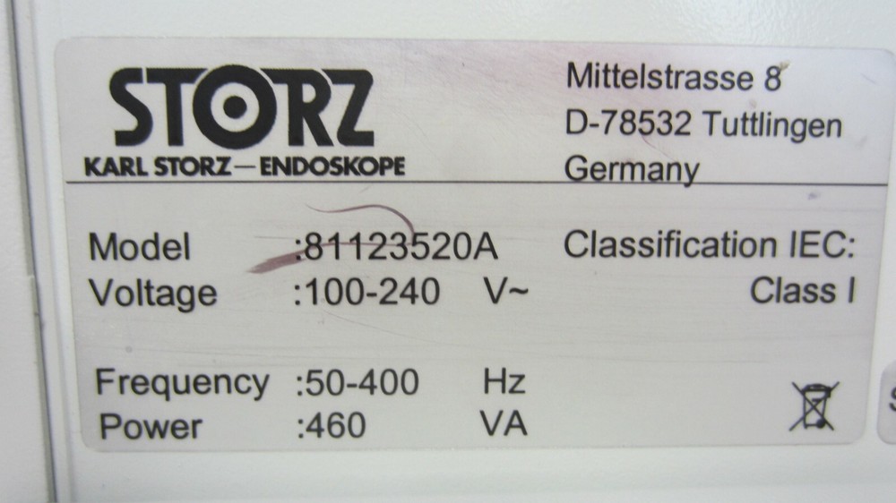 KARL STORZ 81123520A ENDOSKOPE TECHNO LIGHT 270 PORTABLE LIGHT SOURCE