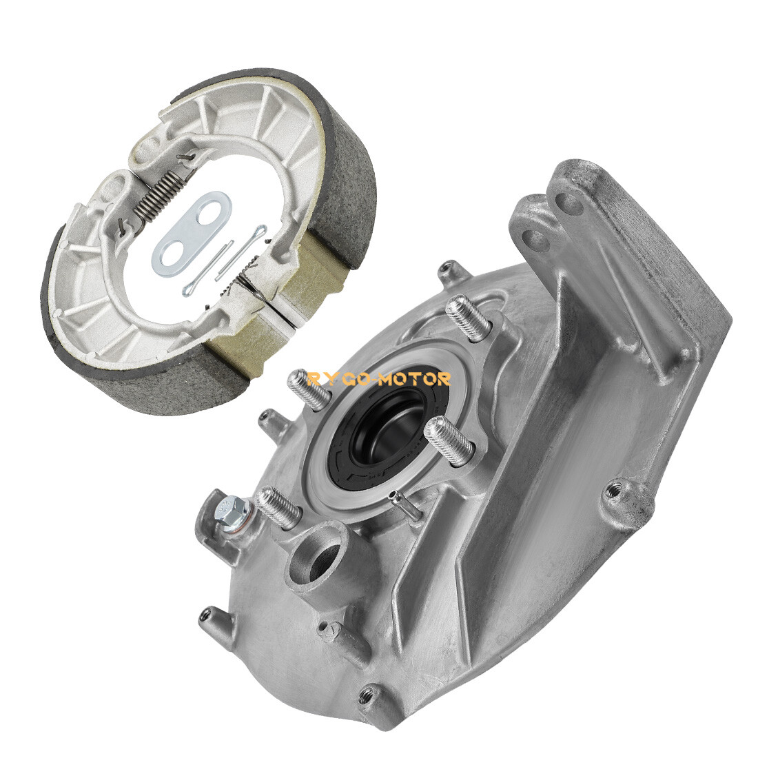 Rear Brake Drum Hub Plate Cover Shoes Kit for Honda Rancher 350 TRX350 2000-2006