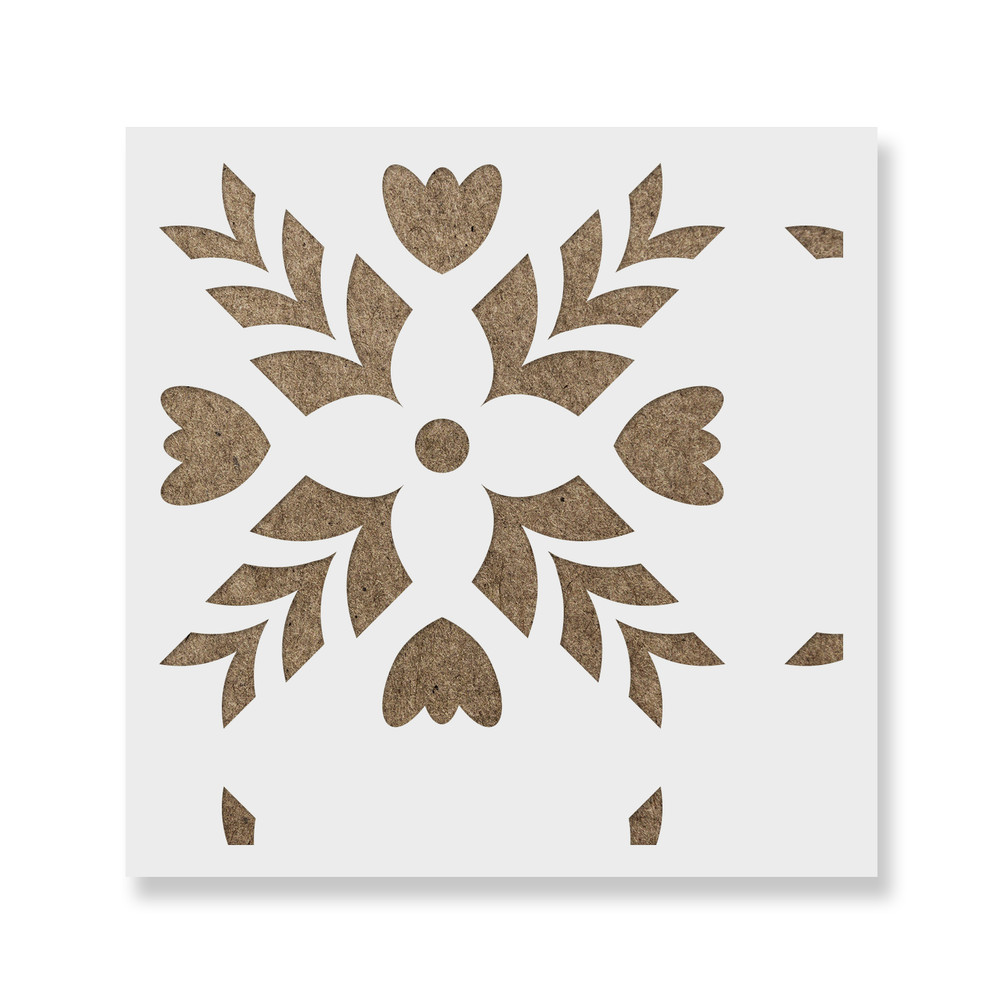 Freya Tile Stencil - Durable & Reusable Mylar Stencils