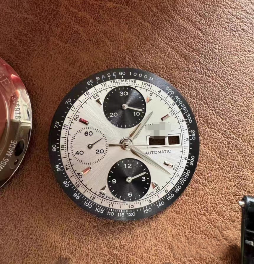 DIY SET for 40MM ETA7750 watch case + dial + hands + Leather watch strap