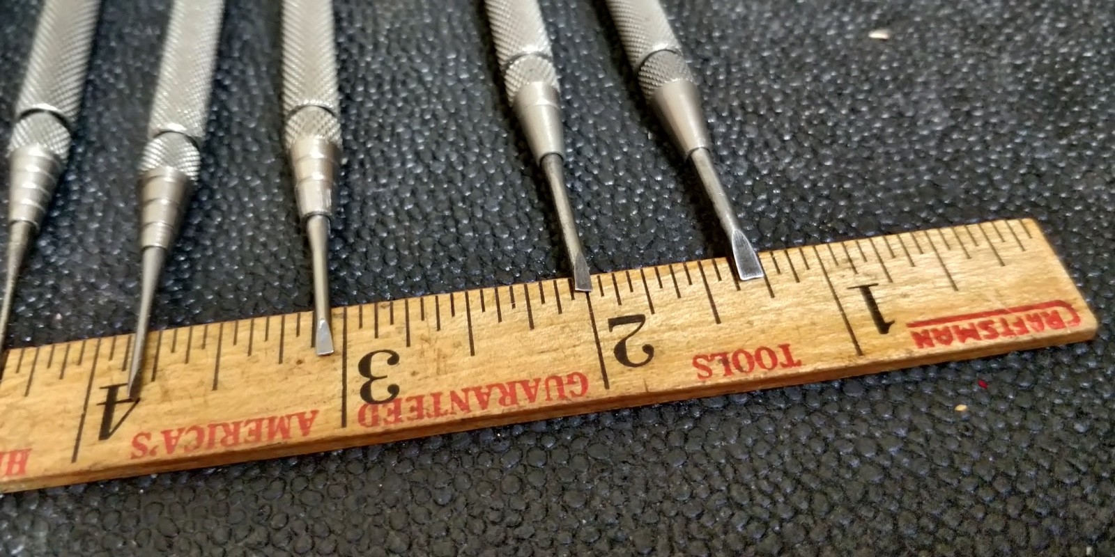 FULL SET Vintage The L.S. Starrett Co. S555-6 Jewelers6 Piece Screwdriver Set
