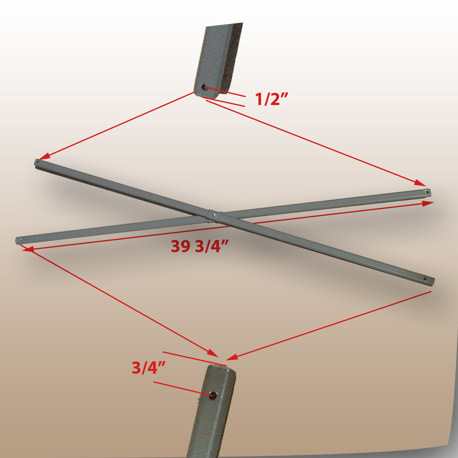 Coleman 10x10 Instant Sun Shelter SIDE TRUSS Bar 39 3/4" Replacement Repair Part