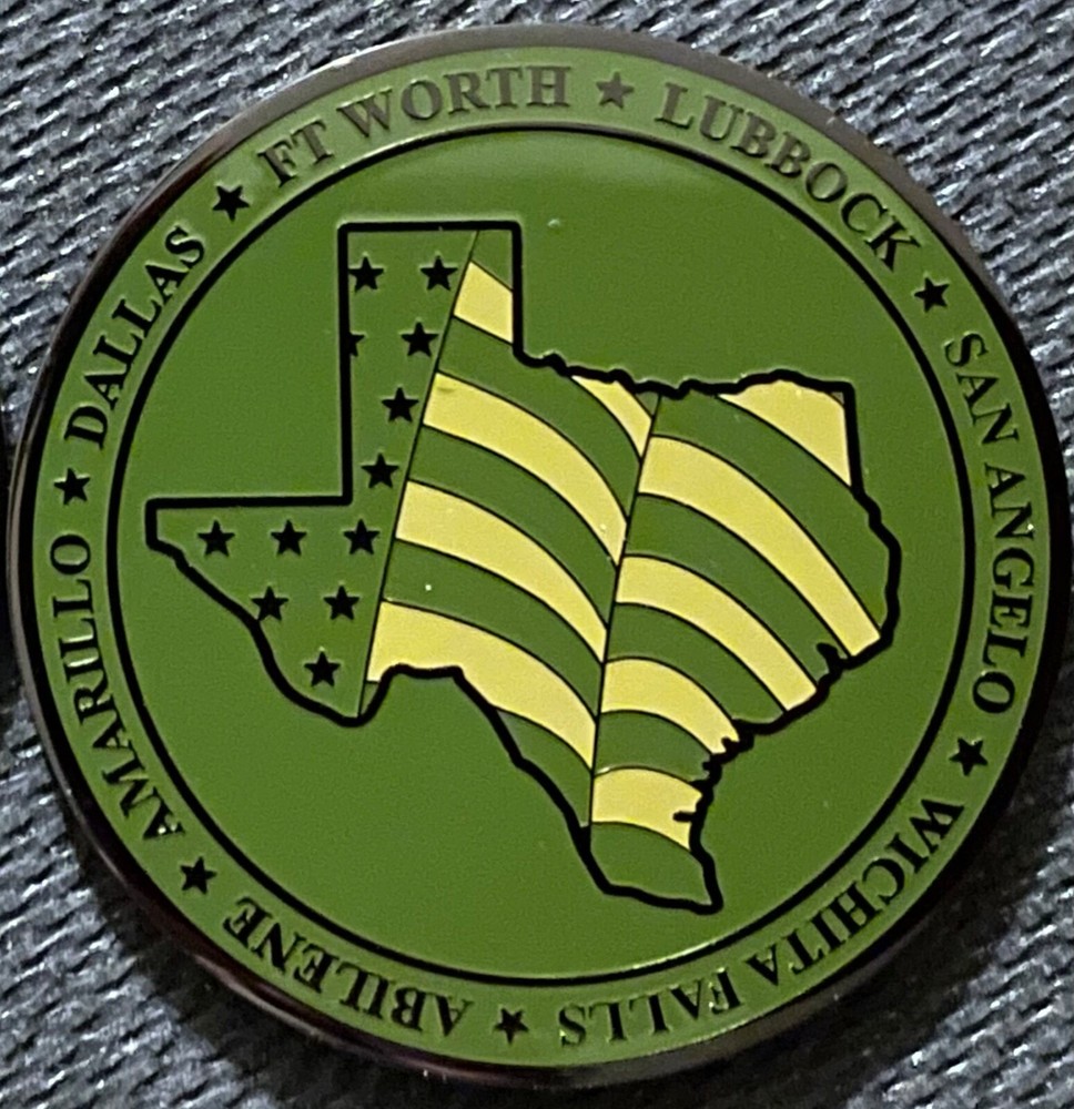 US Marshals Service FirstGEN NDofTX FTF TacticalBLACK version challenge coin