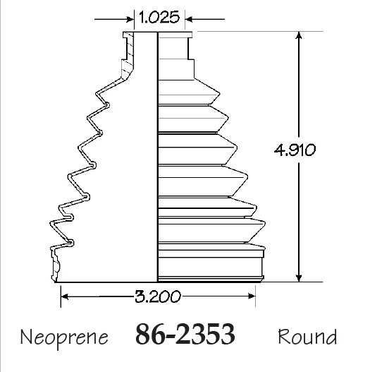 Inner & Outer CV Axle Boot for GMC Canyon 4WD 2015-2022