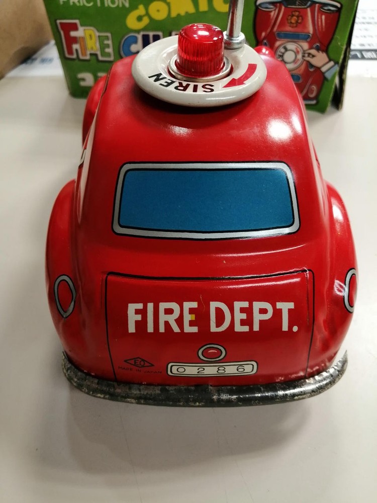 Okayasu Comic Fire Engine Tinplate