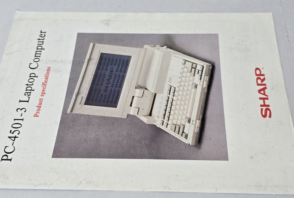 Sharp - PC-4501-3 Laptop Computer - Product Specifications Handout (1 Sheet)