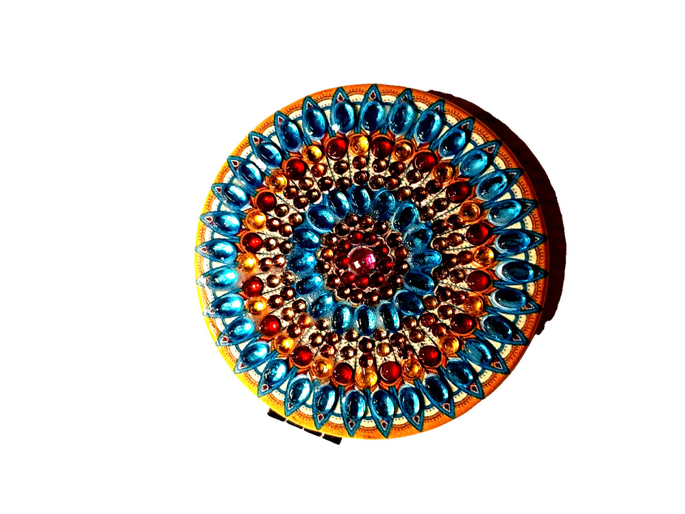 diamond art compact mirror