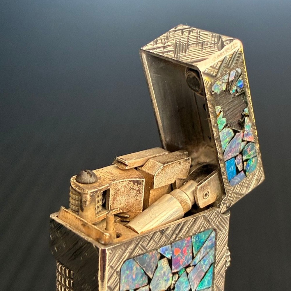 Dunhill Mosaic Opal Gas Lighter Roller Vintage Used